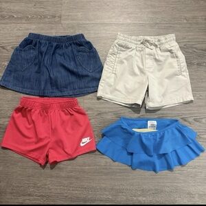 Nikes Pink Mesh Shorts, Abercrombie Khaki Shirts, Chambray Skort  LE Swim Sz.5